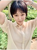 【THK.品川】ストレートマッシュショート　×　暗髪