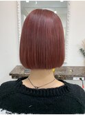 ワインレッド×タッセルボブ