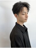 ショートマッシュ×ハーフアップバング