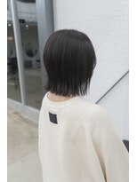 ビーヒアナウ N゜03 金沢駅西店(BE HERE NOW) くびレイヤーグレージュカラー似合わせカールセミディ