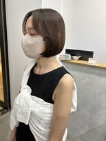 リンダ(LINDA)&nbsp;ミニボブ/シアーブラウン/透けカラー/イルミナ[札幌美容室LINDA]