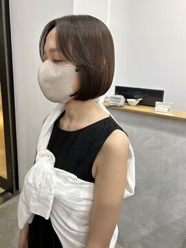 リンダ(LINDA) ミニボブ/シアーブラウン/透けカラー/イルミナ[札幌美容室LINDA]