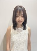 酸性ストレート大人女子☆姫カット顔周りレイヤーワンカール前髪