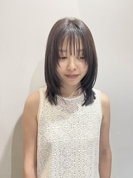 ウクラ バイ レシッド 池袋(uchla by rcid) 酸性ストレート大人女子☆姫カット顔周りレイヤーワンカール前髪