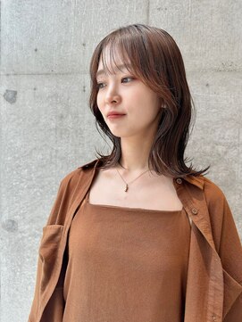 カケル(×.) くびれヘア/マロンブラウン/シースルーバング