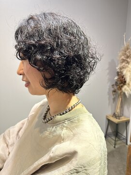 ワ ヘアー(wa-hair) ショートボブパーマ*ボブパーマ前髪あり*前上がりボブ髪質改善