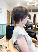 ショートくびれ丸みショートボブハイライトイメチェン髪質改善柏