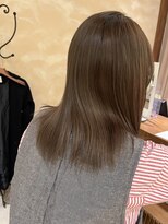 ブリーチなしオリーブベージュ 艶髪カラー イルミナカラー 銀座
