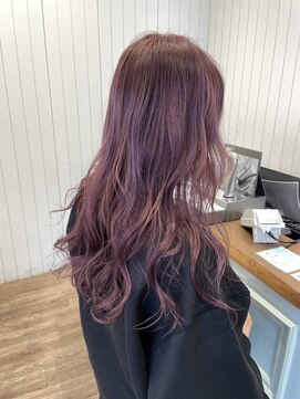 モリオフロムロンドン 大宮店(morio from London) 【ハイライト/ロング／ピンクベージュ】