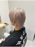 メンズダブルカラー・ミルクティーベージュ・メンズウルフカット