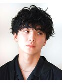 ◎メンズ マッシュ ニュアンスパーマ 束感 メンズカット