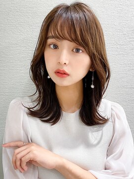 アフロート エル 大阪(AFLOAT L) ☆【30代流し前髪×くびれレイヤー】で大人可愛い抜け感ヘア◎