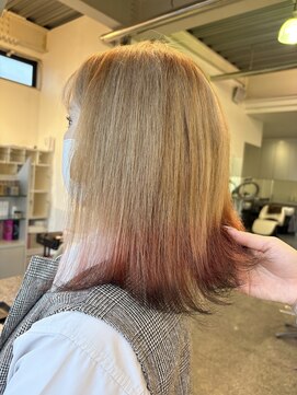 ウープス(Oops) 【ダブルカラー 裾カラー オレンジ 】