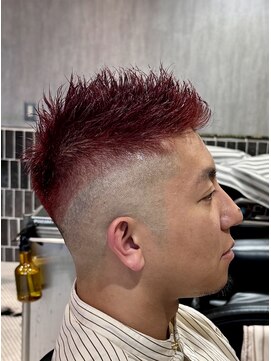 ブリーチ/ダブルカラー/メンズ/フェード/バーバー/眉毛