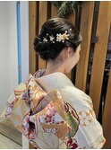可愛い着物ヘアセット/和装/結納/顔合わせ/成人式/振袖//荻窪