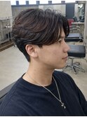 men's/ニュアンスパーマ/リバースセンターパート/眉毛/新宿