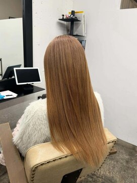 ディーカヘアーセンダイ(Di KA HAIR sendai) キャラメルベージュ/ロング/ベージュ/履歴修正/1ブリーチ