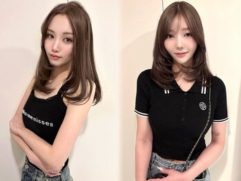 ペレ 栄 アネックス(PELE栄ANNEX)の写真/顔周りレイヤーカット×縮毛矯正で小顔見せ◎[栄/髪質改善ストレート/ブリーチなしダブルカラー/学割U24]