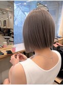 ボブレイヤーカット髪質改善ショートボブグレージュミニボブ韓国