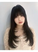 韓国レイヤー×グレージュ×髪質改善