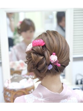 リサ 恵比寿(risa.) 浴衣モテゆるりんサイドアップ