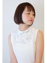 ラグゼ(Luxe)&nbsp;ツヤサラ美髪！シースルーバング×暗髪ボブ【Luxe高橋あや】