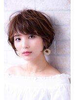 エルデ ナインズ ヘアー スタンド 川口店(elde 9's HAIR STAND)&nbsp;イメチェンフォギーベージュ耳かけ毛先パーマ厚めバング