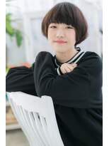 ミック 日暮里店(miq) 耳かけも◎ナチュラルカラー前下がりハンサムショートb