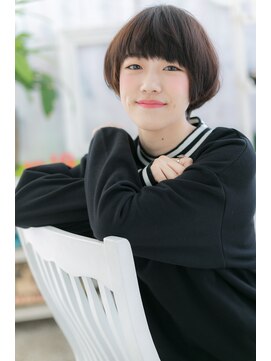 ミック 日暮里店(miq) 耳かけも◎ナチュラルカラー前下がりハンサムショートb