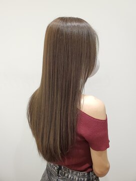 パステルアトリエドウ(Pastel Atelier Deux) 超音波エクステ＋カラーで透明感ロングヘア