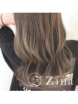 ジーナ 船橋(Zina)&nbsp;小顔セミウェットウェーブピンクベージュハイライトカラー