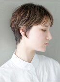 似合わせカット大人かわいい前髪ふんわりショート[銀座/銀座駅]