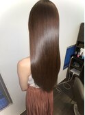【髪質改善】ストレートロング/高濃度水素Tr/透明感カラー/艶髪