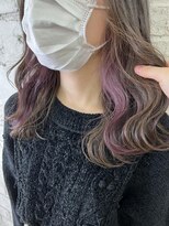 プライズ 池袋店(prize)&nbsp;ピンクパープルイヤリングカラーインナーカラーブリーチ池袋9046