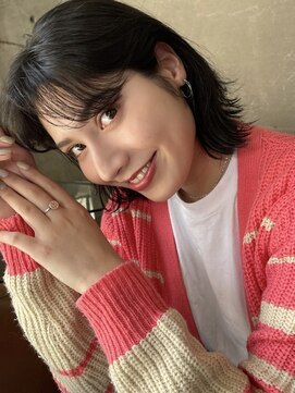 キートス(Kiitos) カジュアル/外ハネ/黒髪/BOB/シースルーバング/ウエット/梅田