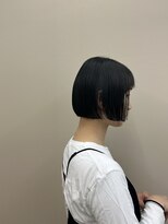 アース 上本町店(HAIR&MAKE EARTH)&nbsp;20代30代ミニボブココアブラウン小顔美肌ストレート丸み