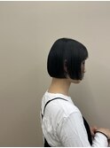 20代30代ミニボブココアブラウン小顔美肌ストレート丸み
