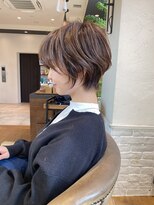 白髪ぼかしハイライト/絶壁解消/ひし形大人ショートボブ/聖