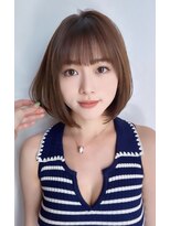 トリコ心斎橋(trico)&nbsp;ナチュラル前下がりひし形ボブ☆プライムベージュ