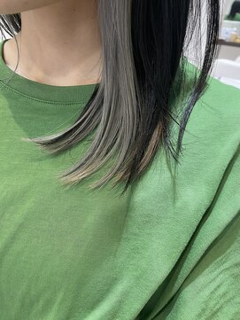 アメイジングヘアー 美沢店(AMAZING HAIR) インナーカラー/イヤリングカラー/シルキーベージュ/透明感