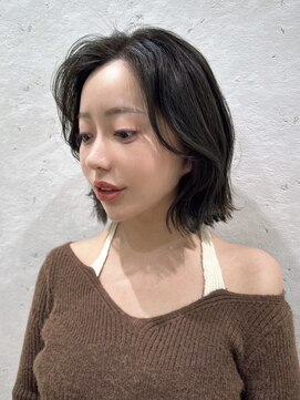 ロンドプランタン 恵比寿(Lond Printemps) 韓国風くびれボブヘア アッシュグレージュカラー　Nドットカラー