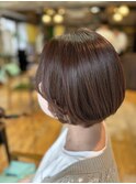 前髪長めショートボブ