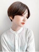 ★グレージュケアブリーチなしショートカットショートボブパーマ