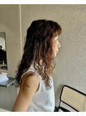 無造作ミディアムパーマ