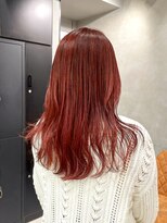 【ブリーチなし】明るいカラー剤で作る「チェリーレッド」