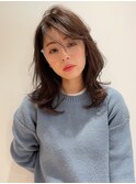 似合わせカットメルティカラーフェミニンウェーブミディアムボブ