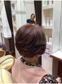 マロンべーkジュ＊白髪染め白髪ぼかし＊立体感ボブ丸み＊50代