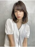 くびれヨシンモリ×シフォングレージュ×レイヤーカット