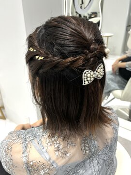 エクララ(eclala) ハーフアップ 選べるセット 結婚式 お呼ばれ 二次会