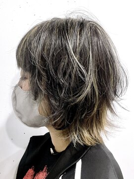 アユラ イオン八戸田向店(AyuRa) 10代20代30代ダークアッシュハイライトウルフ